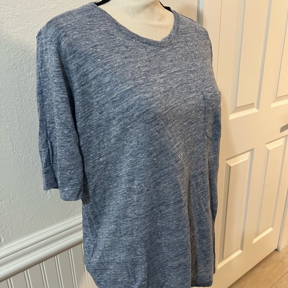 Banana Republic Blue Linen Top